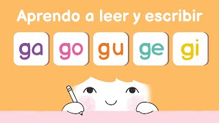 Aprender a leer las sílabas ga go gu ge gi [upl. by Johnath]