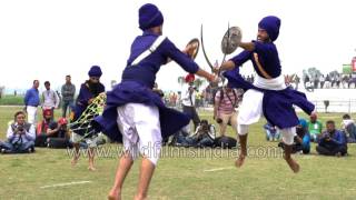 Sword fight in Punjab Sikh Gatka style [upl. by Raye]