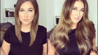 ClipIn Extensions anbringen  Styling mit Elegance Hair I Marina Si [upl. by Doley653]