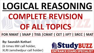 Complete revision of all Logical Reasoning topics for MBA exams  Concepts  Shortcuts  Questions [upl. by Sharia]