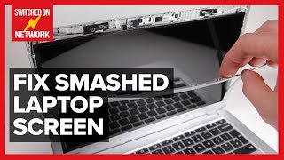 How to Replace a Broken Cracked or Smashed Laptop LCD screen  DIY display replacement at home [upl. by Susann]