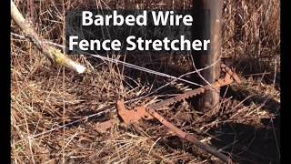 Using a Barbed Wire Fence Stretcher [upl. by Jeaz]