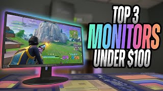 Top 3 GAMING Monitors Under 100 [upl. by Laehcor673]