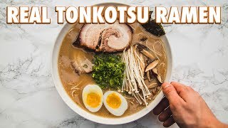 How To Make Real Tonkotsu Ramen [upl. by Bosch]