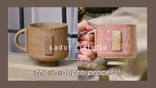 How I Make Handmade Ceramic Mug at Home from Beginning to End — Slow and Mindful [upl. by Desdee]