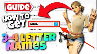 How To Get A SWEATY 3 to 4 Letter OG Name in Fortnite [upl. by Acirat297]