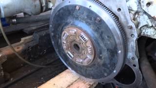 Marine inboard transmission and flywheel removal [upl. by Tarrah]