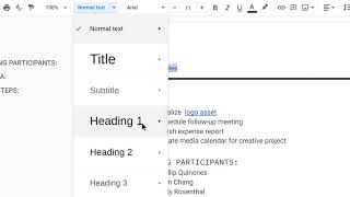 How to Create a Heading in Google Docs [upl. by Caroline]