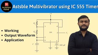 Astable Multivibrator using IC 555 timer  in Hindi [upl. by Flosi]