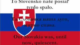 Nad Tatrou sa blýska  National Anthem of Slovakia with lyrics Slovak Serbian English [upl. by Denby]