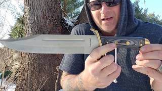 Timber Rattler Western Owtlaw Bowie knife review [upl. by Godfree]