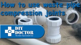 Waste pipe compression joints [upl. by Hiram]