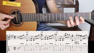 The Easiest Blues on Acoustic Guitar  Beginner Friendly [upl. by Ailongam]