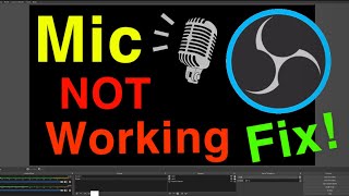 OBS STUDIO MIC NOT WORKING HOW TO FIX [upl. by Kachine]