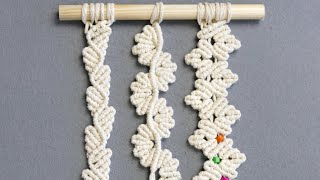 3 FLORAL MACRAME LEAF PATTERNS FOR MICRO amp MACRO MACRAMÉ [upl. by Delgado105]