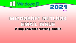 Outlook Blank Email Issue  A bug is preventing viewing emails [upl. by Nwahsid474]