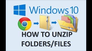 Windows 10  Unzip Files amp Folders  How to Extract a Zip File or Folder on MS Microsoft PC Explorer [upl. by Rolanda]