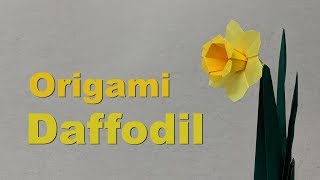 Easter Origami Tutorial Daffodil  Narcissus Assia Brill [upl. by Byrom]