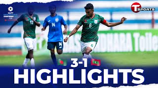 Highlights  Bangladesh vs Maldives  SAFF Championship 2023  Football  T Sports [upl. by Naujal]