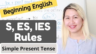 S ES and IES Rules  Simple Present Tense [upl. by Nibuz]