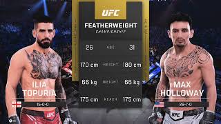 Ilia Topuria vs Max Holloway [upl. by Robena]