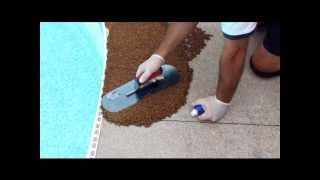 Rubber Pool Deck Surfacing  Do It Yourself [upl. by Idoux]