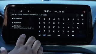 2022 Hyundai Santa Fe How To Use The Navigation System [upl. by Ddal347]