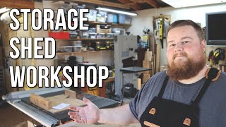 Storage Shed Shop Tour  2020 Small Workshop Tour  Woodworking Woodturning DIY [upl. by Ham]