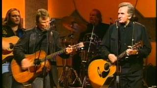 Johnny Cash and Kris Kristofferson  Big River live 1993 [upl. by Berkin]