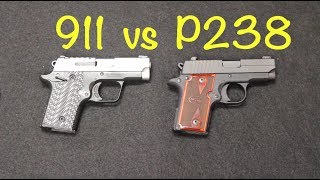 Springfield 911 vs Sig P238 380 [upl. by Renrew616]