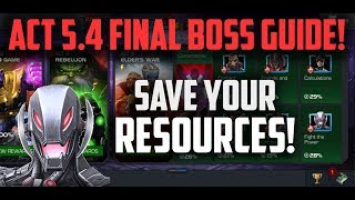 How to Fight the Act 54 Final Boss  Marvel Contest of Champions [upl. by Anelra]