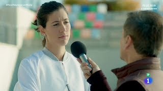 Penosa entrevista a GARBIÑE MUGURUZA  CONTRA EL MACHISMO TOLERANCIA CERO  NocheviejaconMota [upl. by Toolis]