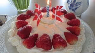 How to Make A Danish Birthday Cake  Dansk Fødselsdagskage  Karen Grete Sings Danish Birthday Song [upl. by Inatirb364]