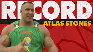 Arild Haugen sets Atlas Stone EVENT RECORD  Worlds Strongest Man [upl. by Dasya]