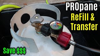 How to SAFELY Transfer Propane from 20 Tank  Refill ANY SIZE [upl. by Amles]