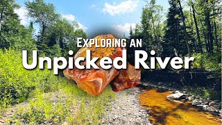 Unpicked River full of Treasure  Finding Lake Superior Agates Amethyst Jasper amp Other Minerals [upl. by Anwahsad]