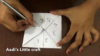 How to make a chip chopfortune tellerchip chop gamepaper craft [upl. by Ripleigh]