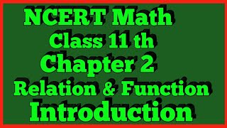 Chapter 2 Relations and Functions Class 11 NCERT MATHS [upl. by Akire209]