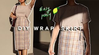 DIY  How To Make a Wrap Skirt BEGINNER FRIENDLY  PATTERN [upl. by Ahtilat]