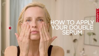 How to apply your Double Serum  Clarins [upl. by Velasco]