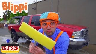 Blippi Deutsch  Wie wäscht man Spielzeugautos  Abenteuer und Videos für Kinder [upl. by Lichter]