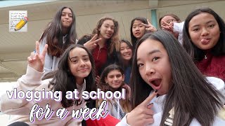 vlogging at school FOR A WEEK  Nicole Laeno [upl. by Anekahs]