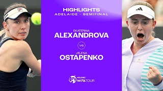 Ekaterina Alexandrova vs Jelena Ostapenko  2024 Adelaide Semifinal  WTA Match Highlights [upl. by Rudwik850]