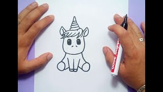 Como dibujar un unicornio paso a paso 4  How to draw a unicorn 4 [upl. by Naejamron]