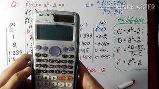 Secant method by using calculator [upl. by Blayze]