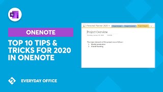 Top 10 Tips with OneNote for 2020  Everyday Office [upl. by Votaw]