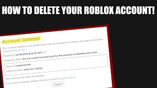 How to delete your accountGet it terminated Roblox 2019  jxhaana [upl. by Olshausen]