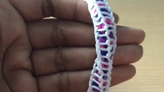 Spirilla Bracelet DNA bracelet  Rainbow Loom [upl. by Wurst798]