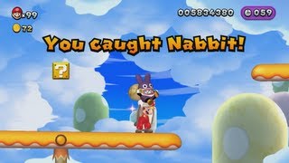 New Super Mario Bros U  All Nabbit Chases [upl. by Ysirhc578]