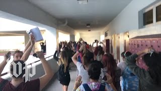 See the videos students took during the Florida school shooting [upl. by Zzabahs]